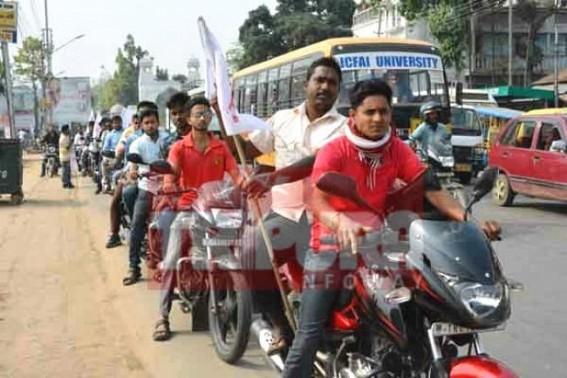 Amidst petrol crisis bike rallies under political banners continue 